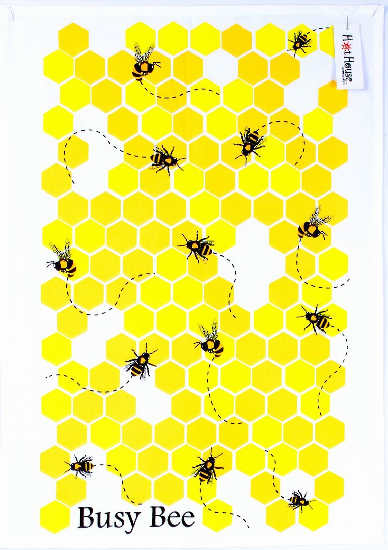 Busy bee tea towels CODE: T/T-BUS/BEE. image 0